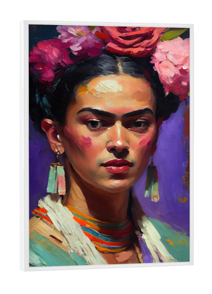Poster mit weißem Rahmen "Portrait Of Frida" artboxONE - Abstrakt,Menschen,Für Mama