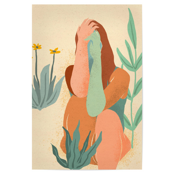 Poster "Nicht heute" artboxONE - Floral,Menschen