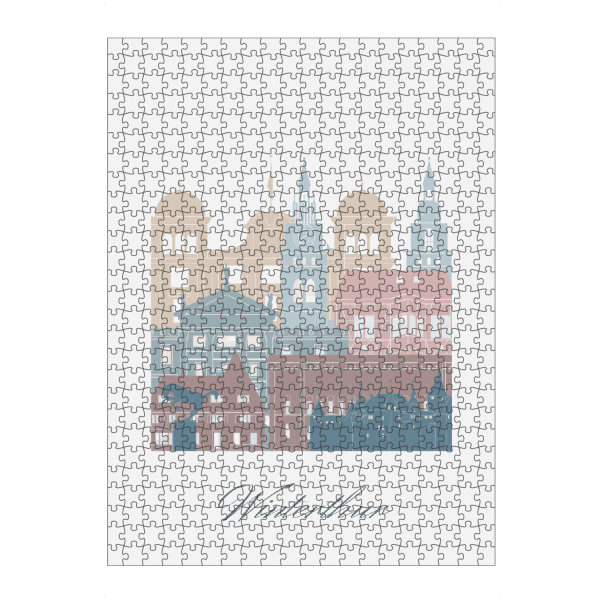 artboxONE Puzzle "Skyline - Winterthur in Erdtönen" artboxONE - Städte,Reise,Architektur,Kartografie