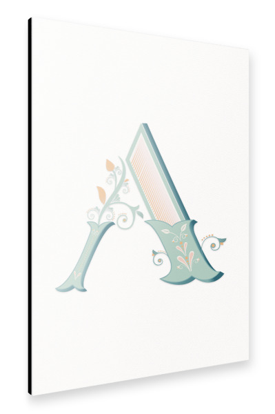Alu-Dibond "Initiale A" 30x20 cm artboxONE