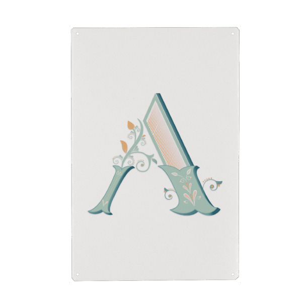 Metall Poster "Initiale A" artboxONE - Typografie,Buchstaben,Buchstaben / A