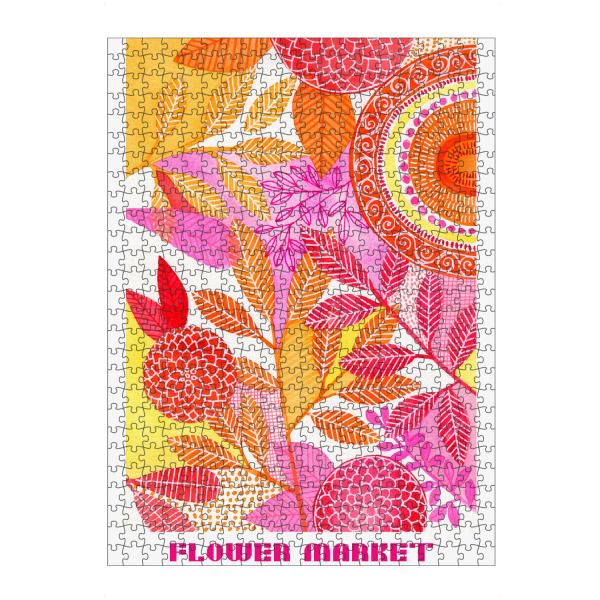 Puzzle Ravensburger "Susan Black - Flower Market gelb" artboxONE - Typografie,Natur,Floral