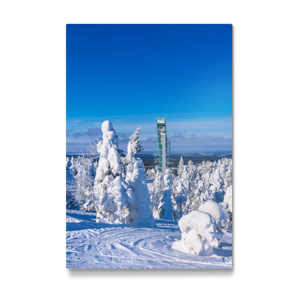 Galerie-Print "Skisprungschanze, Wald, Schnee" 30x20 cm artboxONE