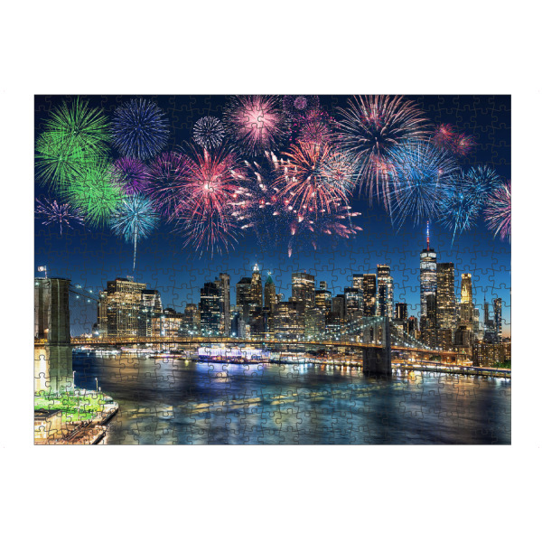 Puzzle Ravensburger "Feuerwerk in New York" artboxONE - Städte,Städte / New York,Reise,Architektur,Reise / Länder