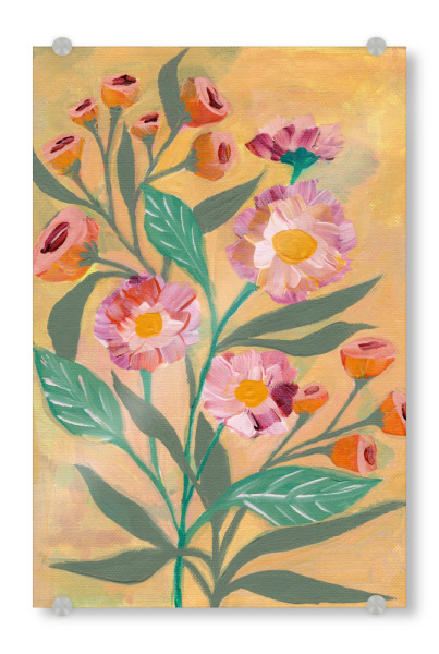 Acrylglasbild "Pink blooms" artboxONE - Natur,Floral,Liebe