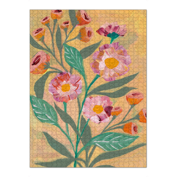 Puzzle Ravensburger "Pink blooms" artboxONE - Natur,Floral,Liebe