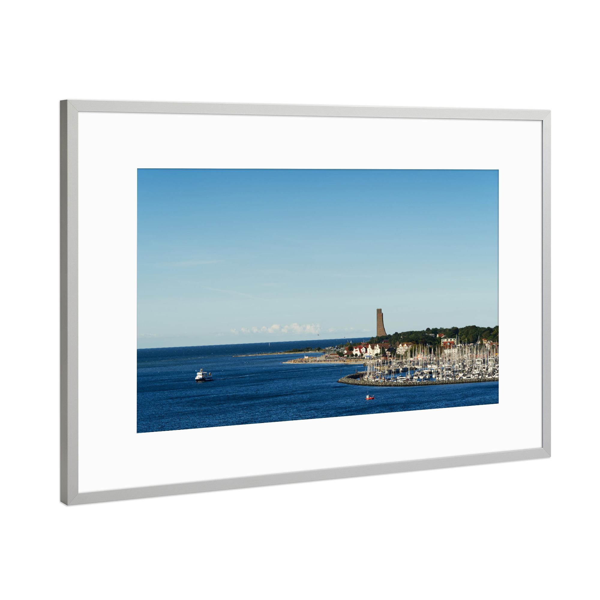 Poster mit Rahmen Silber "Kieler Förde bei Laboe" artboxONE - Natur,Reise,Reise / Strand und Meer