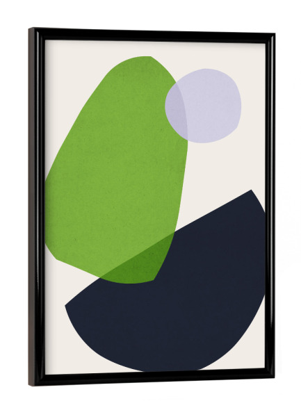 Poster mit schwarzem Rahmen "Abstract shapes G" artboxONE - Abstrakt,Geometrie