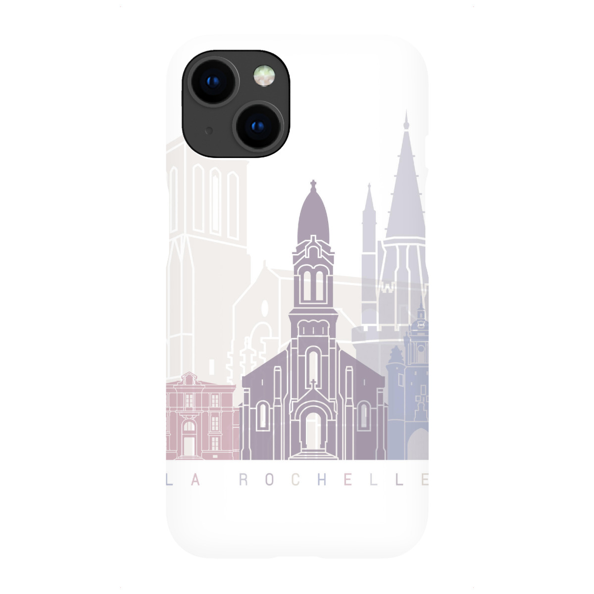 "LA ROCHELLE SKYLINE PASTELL"für iPhone - Premium-Case Handyhülle artboxONE