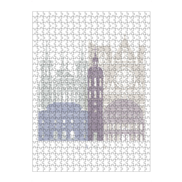Puzzle Ravensburger "LYON-SKYLINE-PASTELL" artboxONE - Städte,Architektur