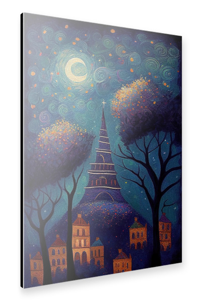 Alu-Dibond "Verträumte Skyline" 30x20 cm artboxONE