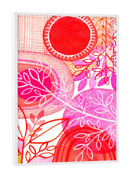 Poster mit weißem Rahmen "Susan Black - Botanical rot" artboxONE - Natur,Floral