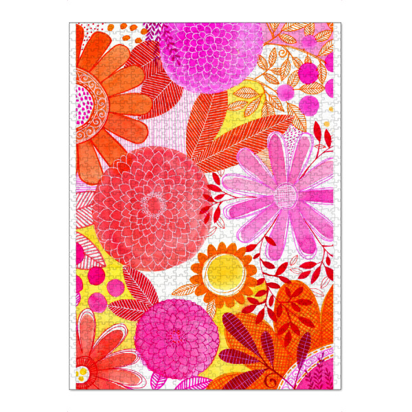 Puzzle Ravensburger "Susan Black - Botanical pink" artboxONE - Natur,Floral
