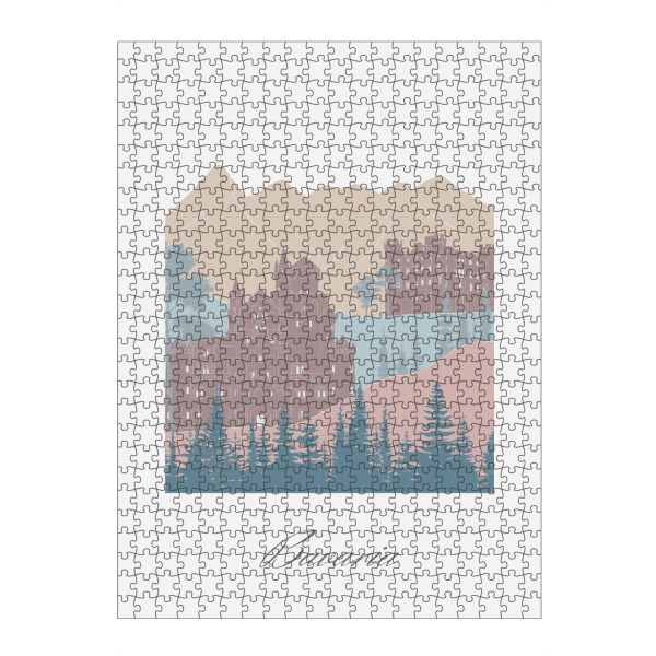 artboxONE Puzzle "Bayern Skyline Erdtöne Stil" artboxONE - Städte,Reise,Architektur,Kartografie