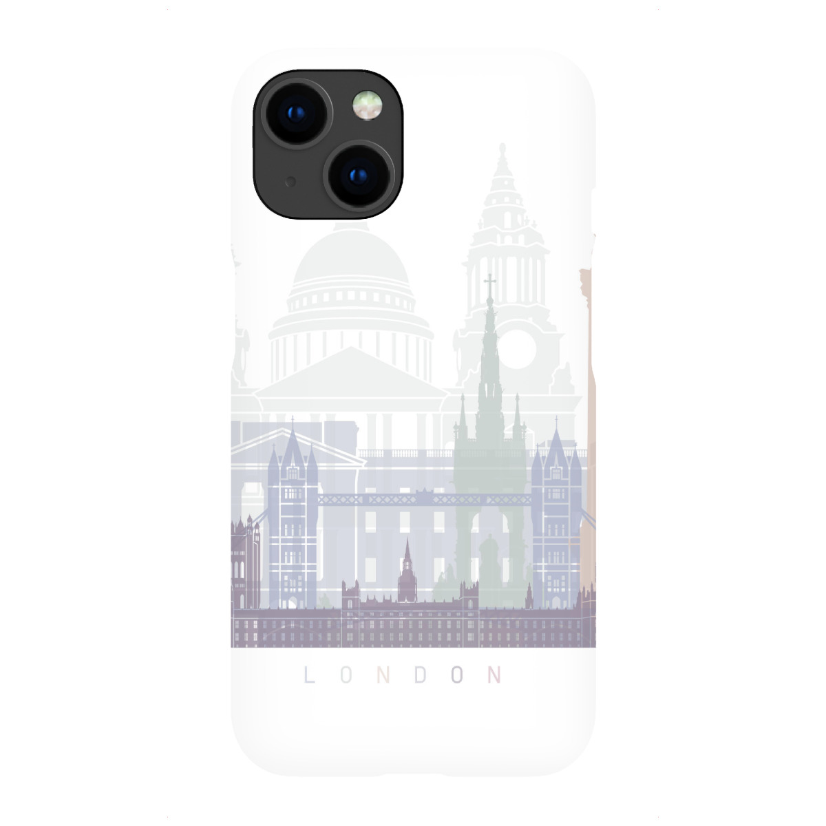"LONDON SKYLINE PASTELL"für iPhone - Premium-Case Handyhülle artboxONE