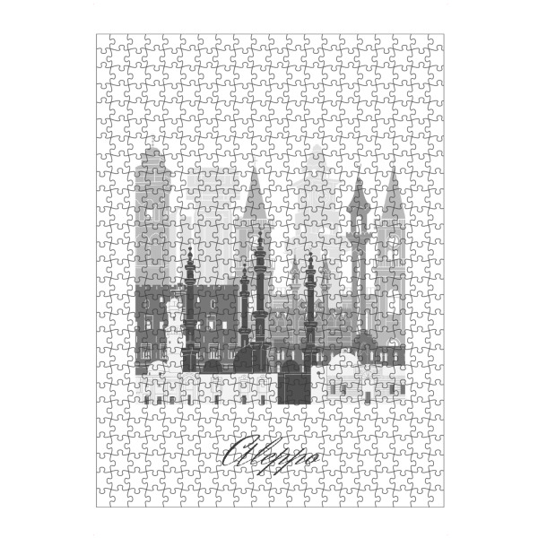 Puzzle Ravensburger "Skyline von Aleppo sw Stil" artboxONE - Städte,Reise,Architektur,Kartografie