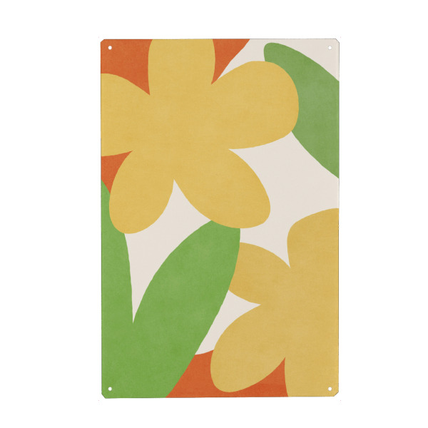 Metall Poster "Sonnenschein Blumen" artboxONE - Floral,Abstrakt