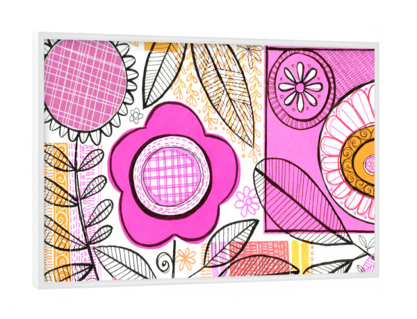 Poster mit weißem Rahmen "Susan Black - Flower Collage Uno" artboxONE - Natur,Floral,Abstrakt