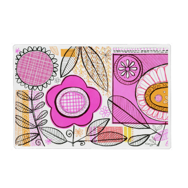 Metall Poster "Susan Black - Flower Collage Uno" artboxONE - Natur,Floral,Abstrakt