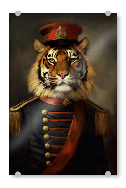 Acrylglasbild "Offizier Tiger" artboxONE - Tiere