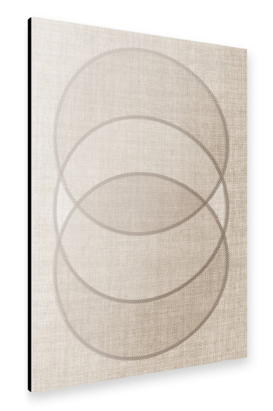 Alu-Dibond "Linen - JAPANDI CIRCLE" 30x20 cm artboxONE