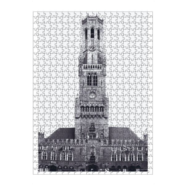 Puzzle Ravensburger "Bellfried @ Brügge" artboxONE - Reise,Schwarzweiß,Architektur,Reise / Länder