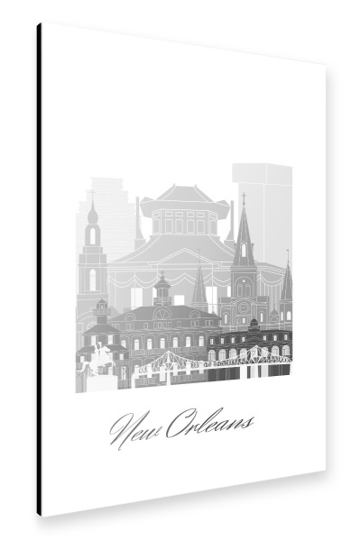 Alu-Dibond "Skyline von New Orleans sw" 30x20 cm artboxONE