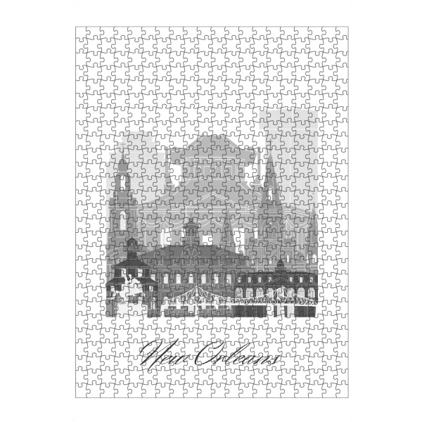 Puzzle Ravensburger "Skyline von New Orleans sw" artboxONE - Städte,Reise,Architektur,Kartografie
