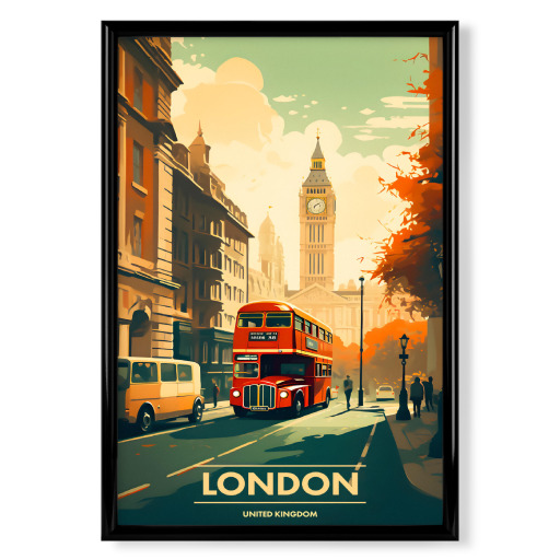 Retro London Travel Art