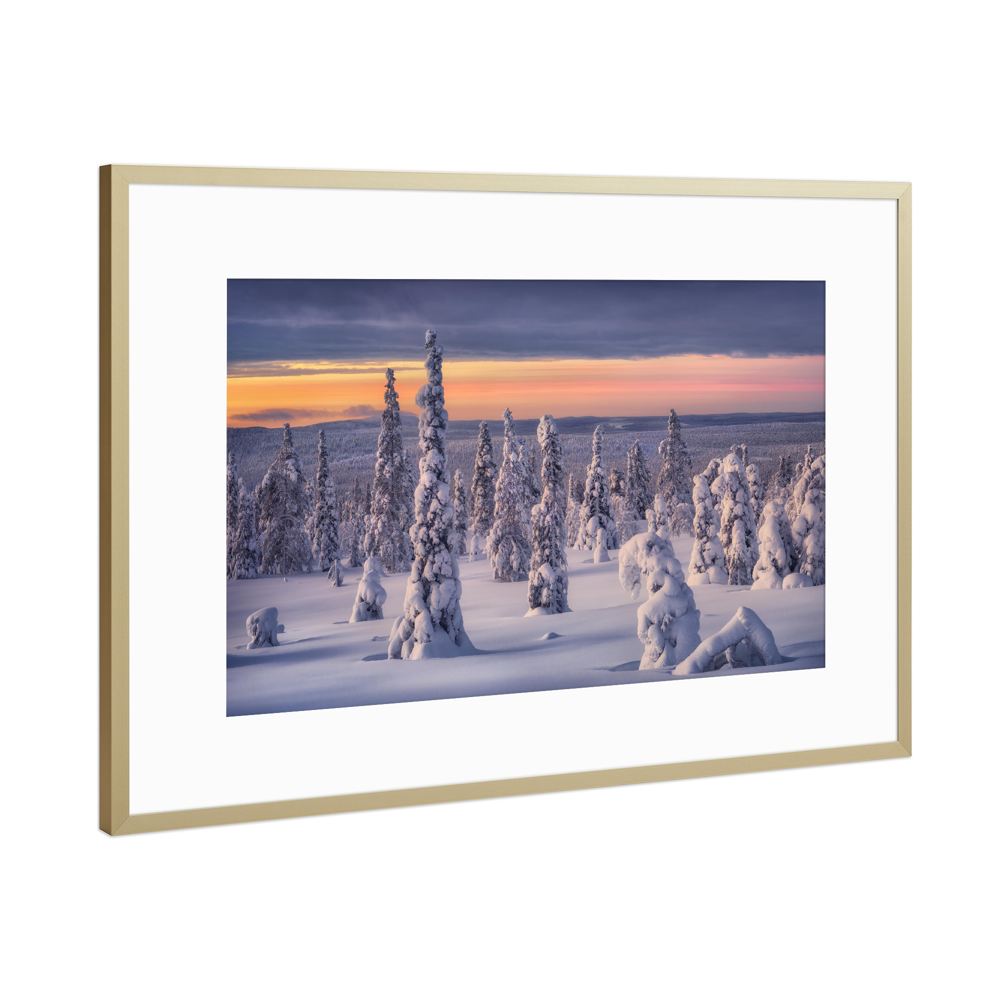 Poster mit Rahmen Gold "Die gewaltige Tundra" artboxONE - Natur,Reise
