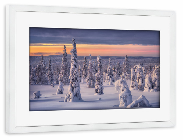 Poster mit Rahmen weiß "Die gewaltige Tundra" artboxONE - Natur,Reise