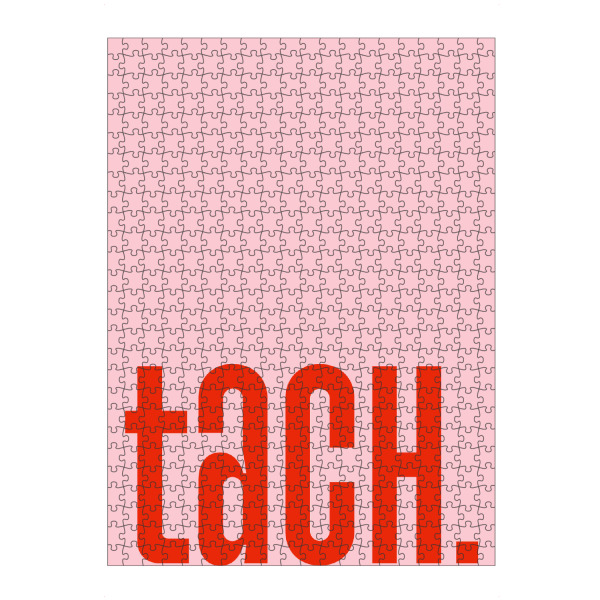 Puzzle Ravensburger "Tach - Rosarot" artboxONE - Typografie,Geometrie,Lustig