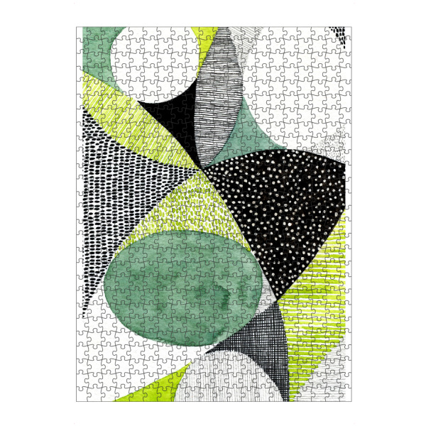 artboxONE Puzzle "Susan Black-Mid Century Grün" artboxONE - Floral,Abstrakt,Geometrie