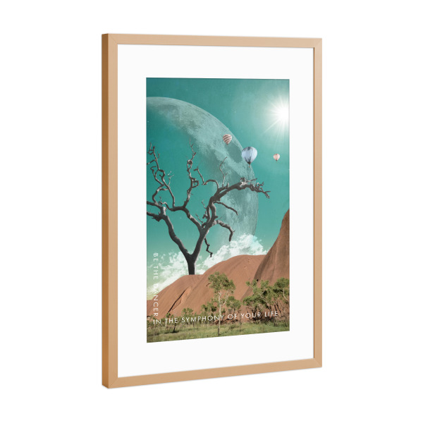 Poster mit Rahmen Kupfer "Symphony of Life" artboxONE - Typografie,Natur,Abstrakt,Reise / Länder,Fiktion