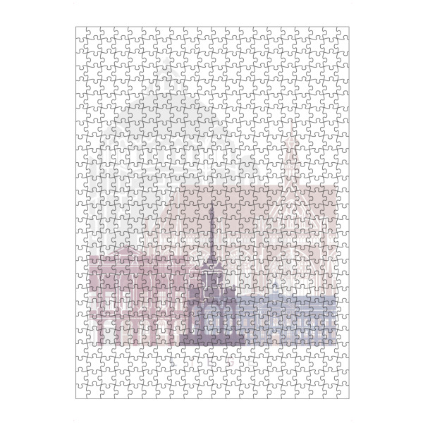 Puzzle Ravensburger "LÜTTICH SKYLINE PASTELL" artboxONE - Städte,Architektur