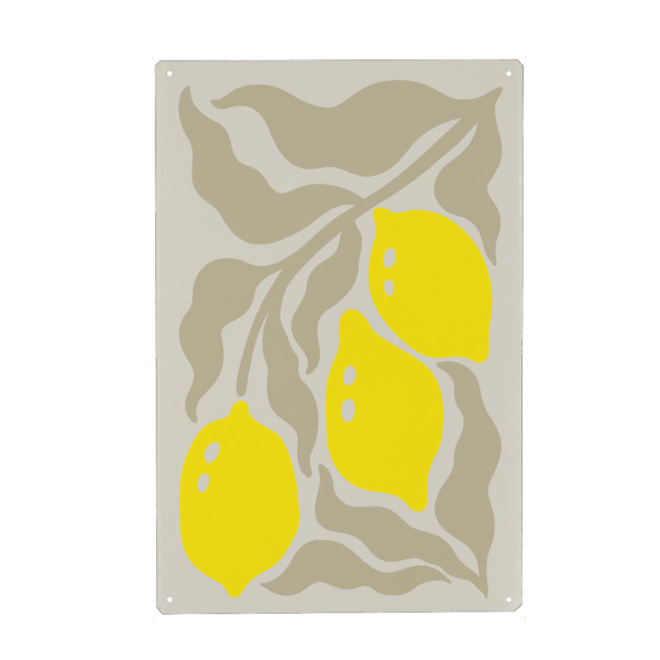 Holzbild "LEMON ART FIRST - POP ART" artboxONE - Abstrakt,Essen & Trinken / Obst & Gemüse,Lustig
