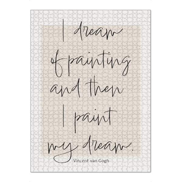 Puzzle Ravensburger "Ich träume vom Malen" artboxONE - Typografie