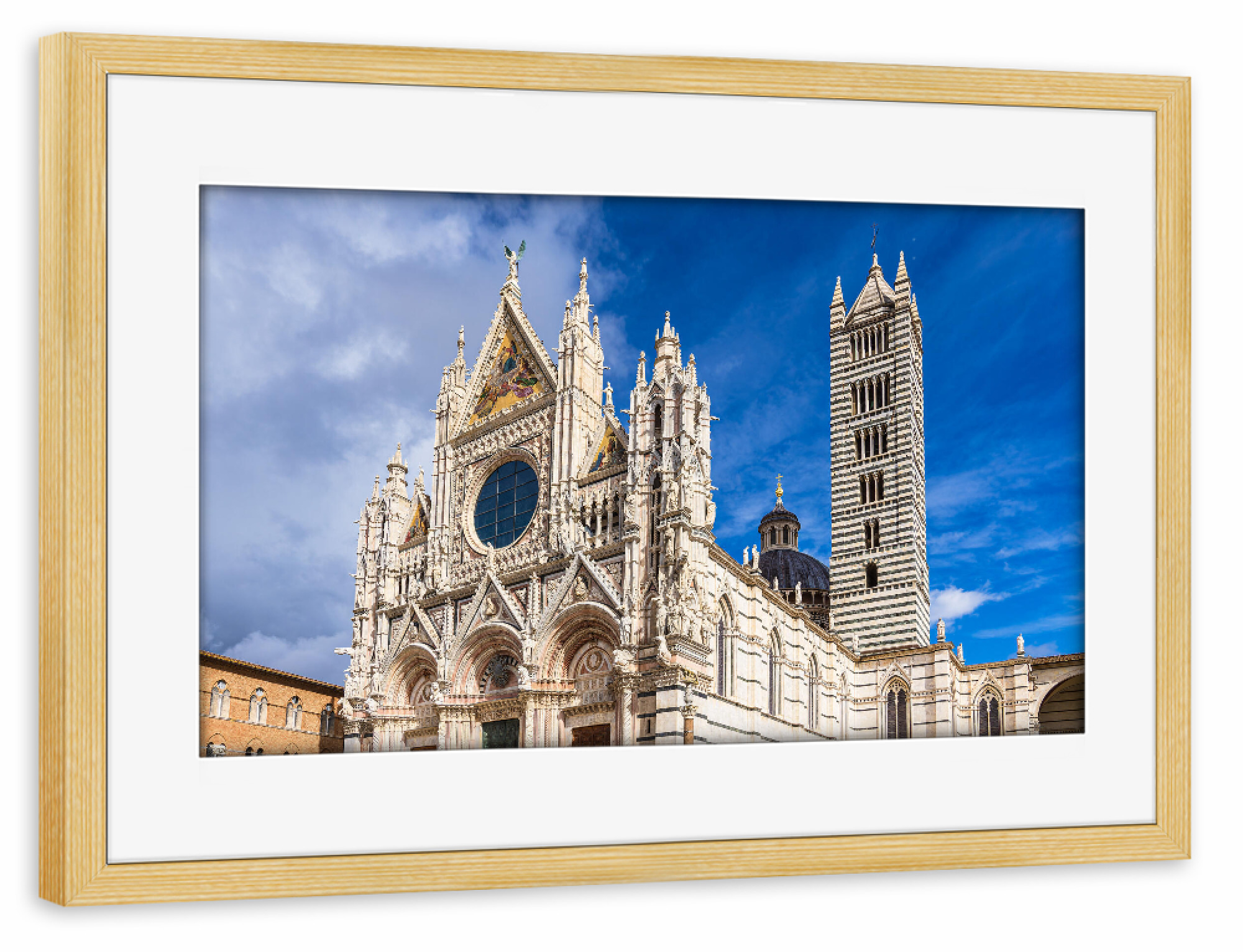 Poster mit Rahmen kiefer "Kathedrale in Siena" artboxONE - Reise,Architektur,Reise / Länder,Städte / Weitere