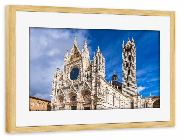 Poster mit Rahmen kiefer "Kathedrale in Siena" artboxONE - Reise,Architektur,Reise / Länder,Städte / Weitere