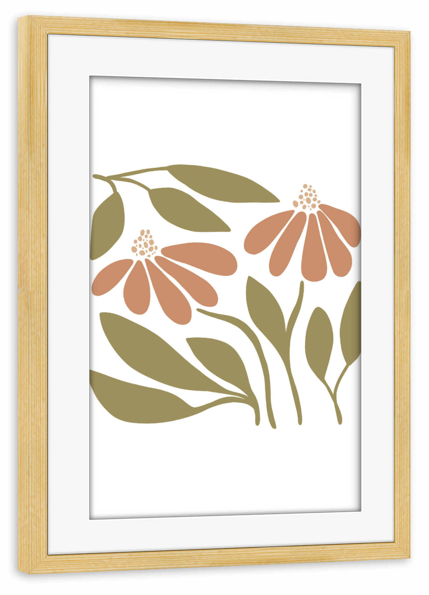Poster mit Rahmen kiefer "Flora Garten Bunt" artboxONE - Natur,Floral,Abstrakt