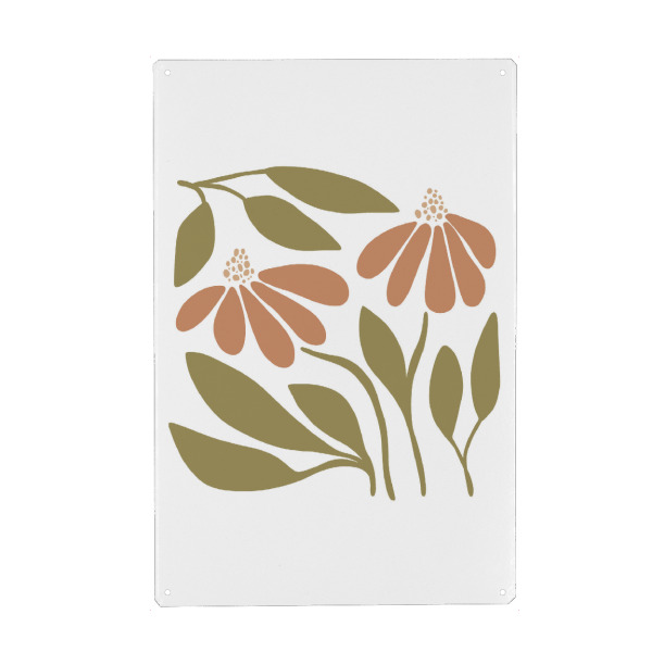 Metall Poster "Flora Garten Bunt" artboxONE - Natur,Floral,Abstrakt