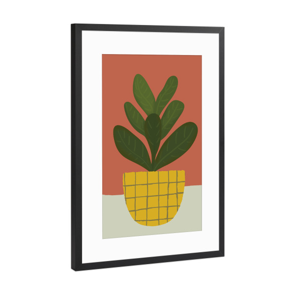 Poster mit Rahmen Schwarz (Metallic) "Botanic home seventh" artboxONE - Natur,Floral,Für Mama