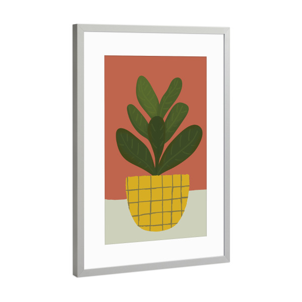 Poster mit Rahmen Silber "Botanic home seventh" artboxONE - Natur,Floral,Für Mama