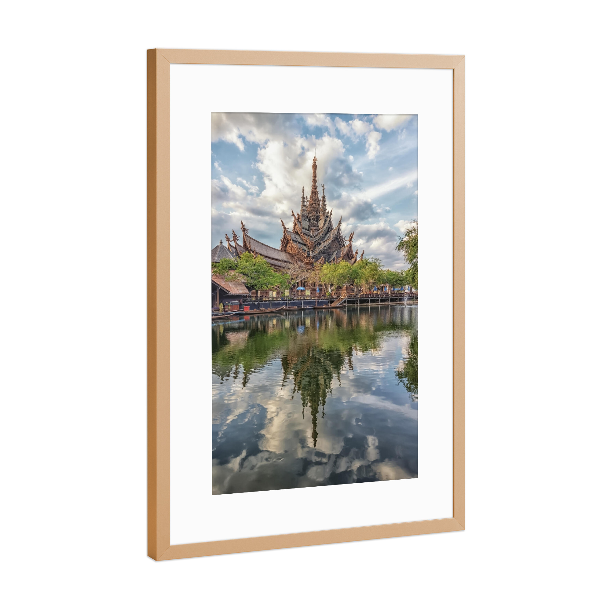 Poster mit Rahmen Kupfer "Heiligtum der Wahrheit in Naklua" artboxONE - Städte,Reise,Architektur,Reise / Asien,Reise / Länder