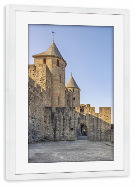 Poster mit Rahmen weiß "Mittelalterliche Architektur" artboxONE - Städte,Reise,Architektur,Reise / Länder,Städte / Weitere
