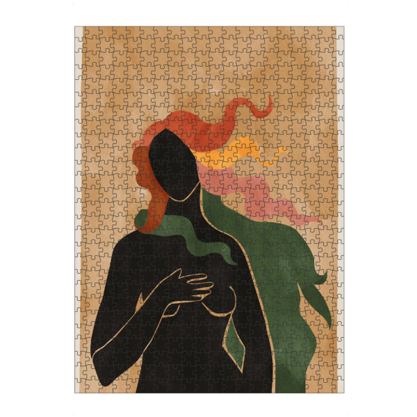 artboxONE Puzzle "Venus mit grünen Haaren" artboxONE - Abstrakt,Menschen,Geometrie