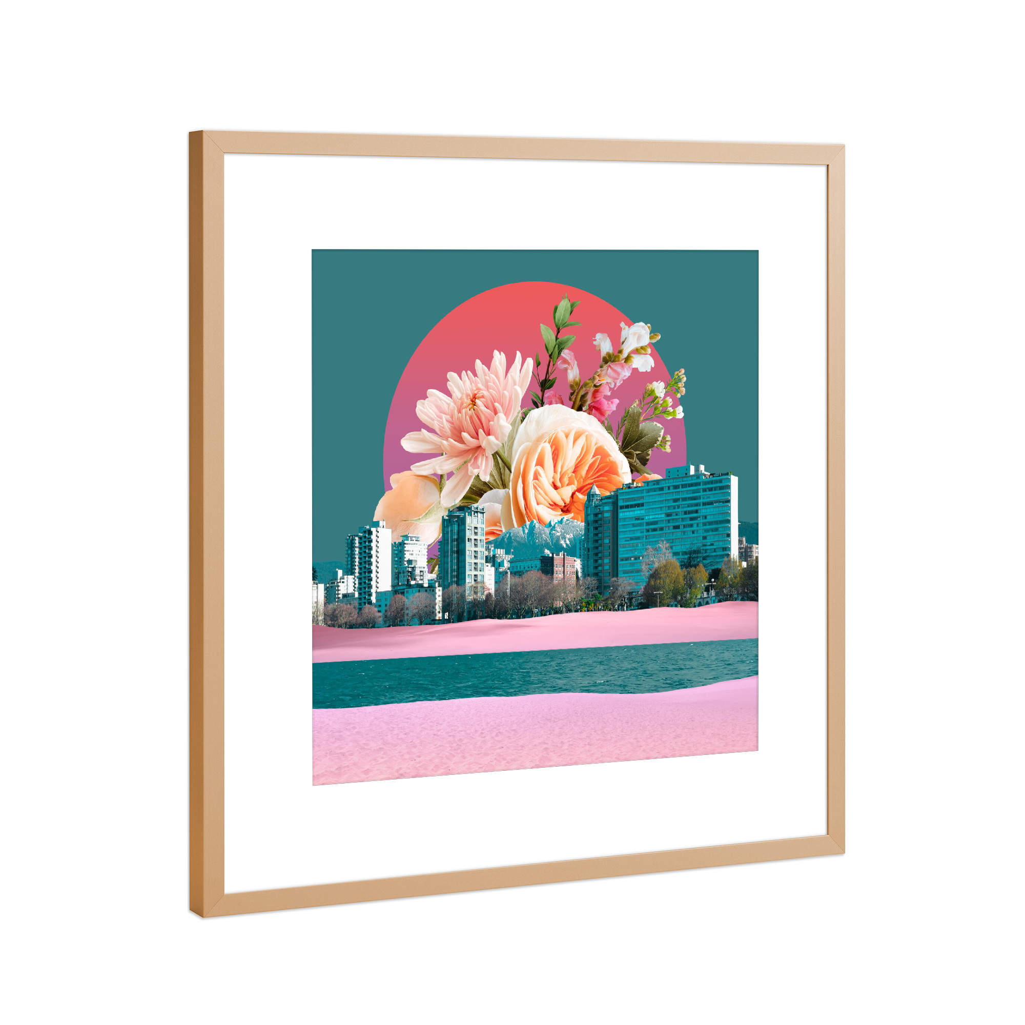 Poster mit Rahmen Kupfer "Oasis" artboxONE - Natur,Floral,Reise / Länder,Städte / Weitere,Fiktion