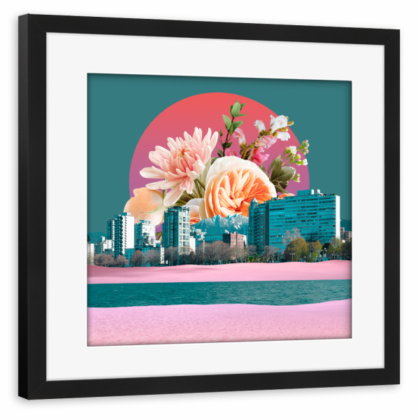 Poster mit Rahmen schwarz "Oasis" artboxONE - Natur,Floral,Reise / Länder,Städte / Weitere,Fiktion