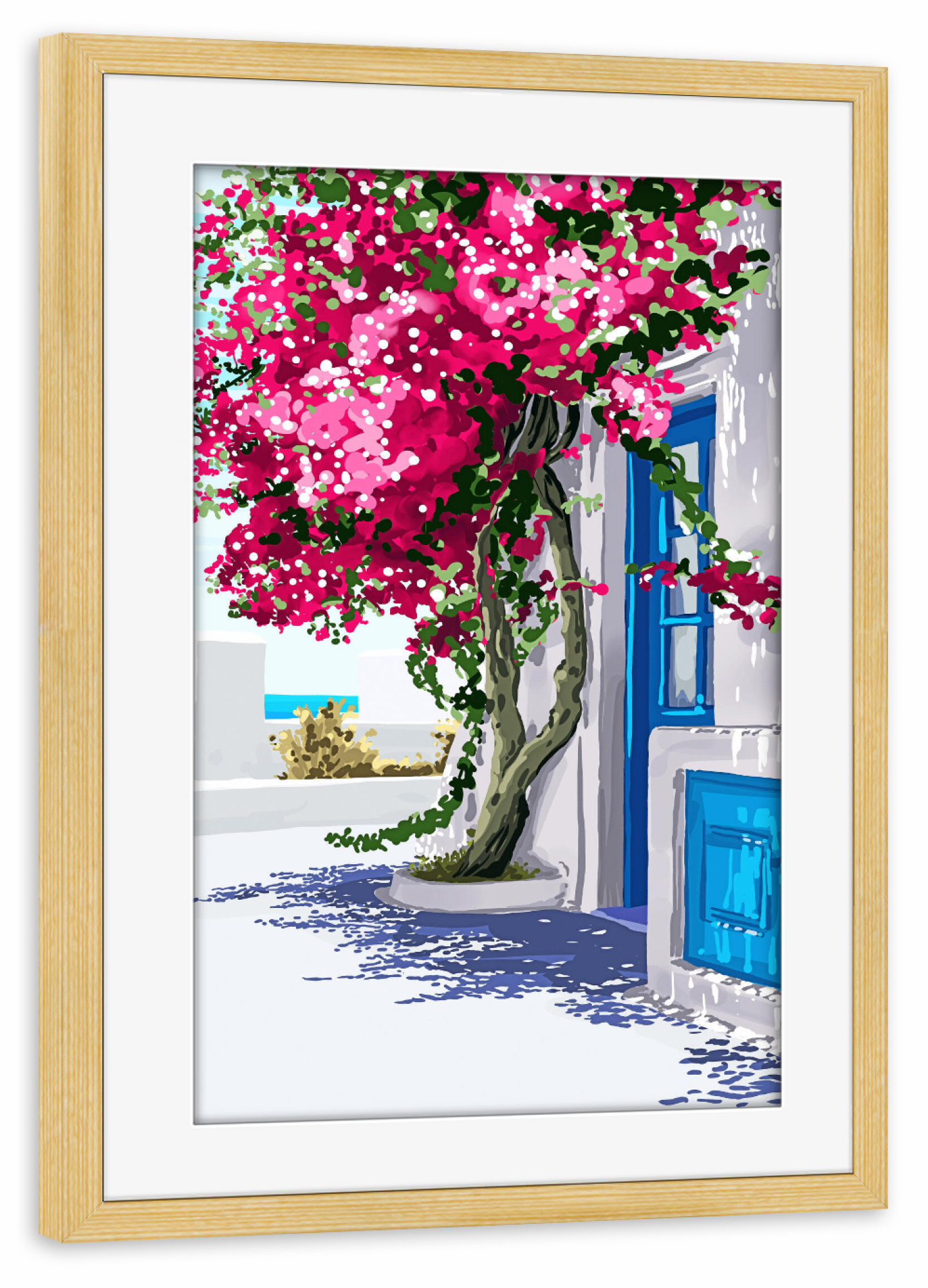 Poster mit Rahmen kiefer "Bessere Tage sind auf dem Weg" artboxONE - Architektur