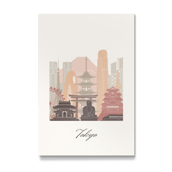 Galerie-Print "Skyline-Terrakotta-Stil von Tokio" 30x20 cm artboxONE